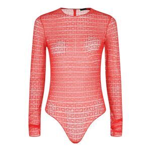 Givenchy 4G Lace Bodysuit Red Womens